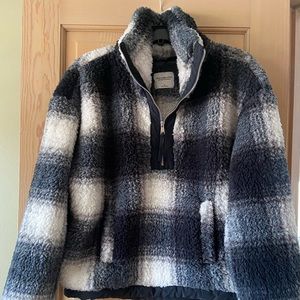 Abercrombie half zip Fleece Sherpa pullover